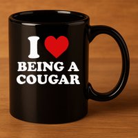 I Love Being A Cougar I Heart Being A Cougar  11oz C Handle Ceramic Mug