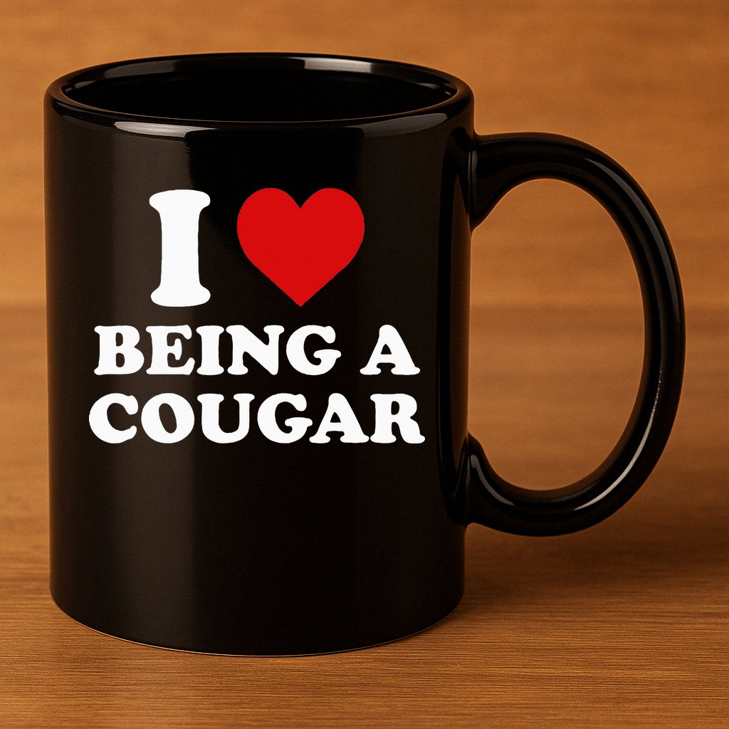 I Love Being A Cougar I Heart Being A Cougar  11oz C Handle Ceramic Mug