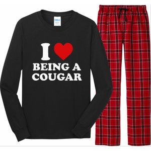 I Love Being A Cougar I Heart Being A Cougar  Long Sleeve Pajama Set