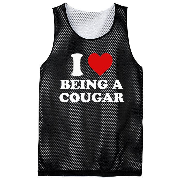 I Love Being A Cougar I Heart Being A Cougar  Mesh Reversible Basketball Jersey Tank