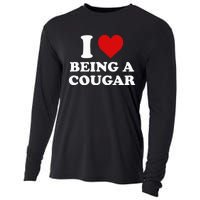 I Love Being A Cougar I Heart Being A Cougar  Cooling Performance Long Sleeve Crew