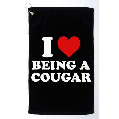 I Love Being A Cougar I Heart Being A Cougar  Golf Towel