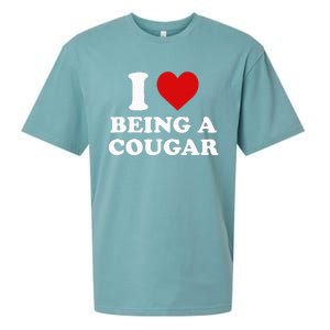 I Love Being A Cougar I Heart Being A Cougar  Sueded Cloud Jersey T-Shirt