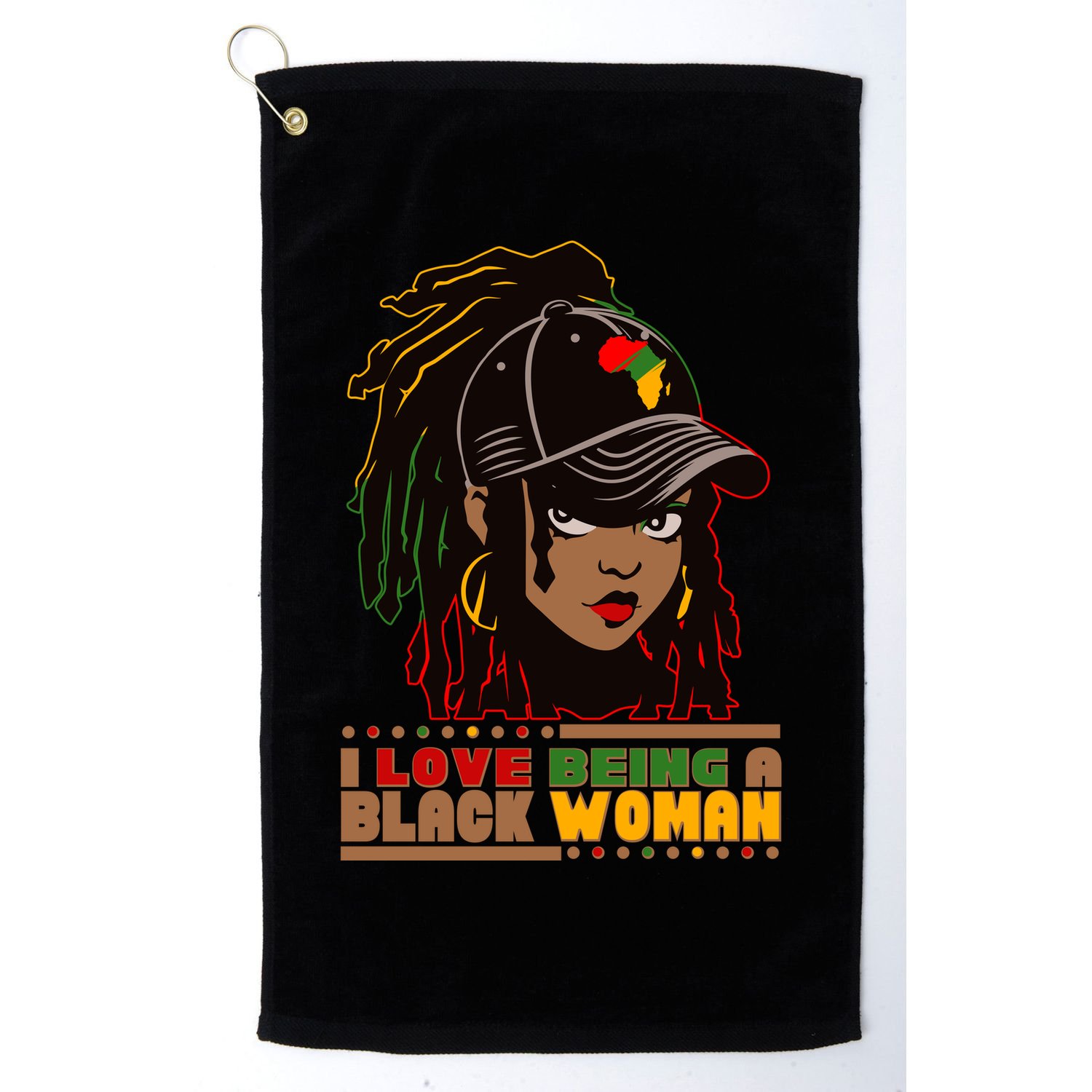 I Love Being A Black Woman Celebrate Black History Golf Towel