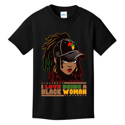 I Love Being A Black Woman Celebrate Black History Kids T-Shirt