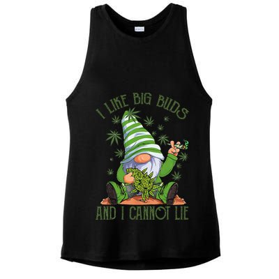 I Like Big Buds And I Cannot Lie Marijuana Cannabis Weed 420 Ladies PosiCharge Tri-Blend Wicking Tank