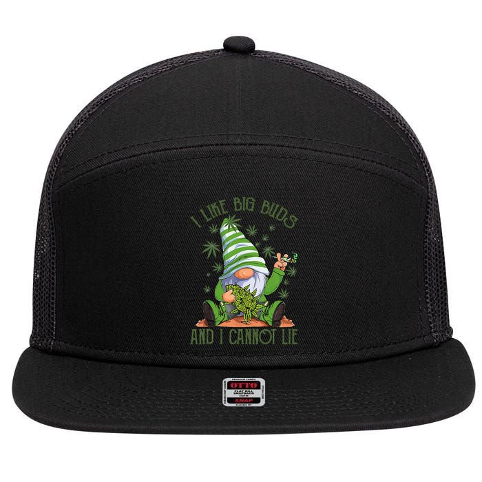 I Like Big Buds And I Cannot Lie Marijuana Cannabis Weed 420 7 Panel Mesh Trucker Snapback Hat