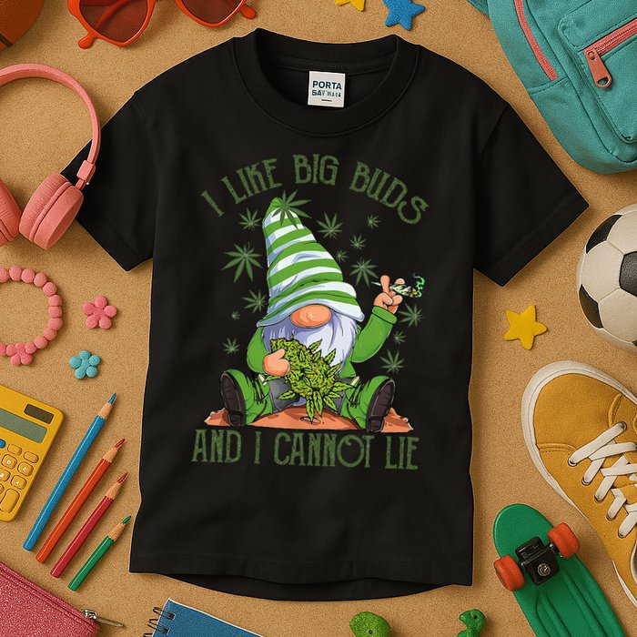 I Like Big Buds And I Cannot Lie Marijuana Cannabis Weed 420 Kids T-Shirt