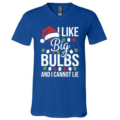 I Like Big Bulbs And I Cannot Lie Funny Christmas Lights Gift V-Neck T-Shirt