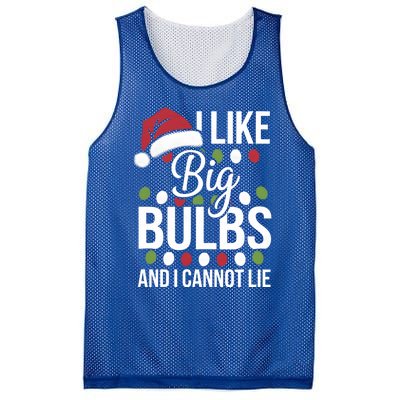 I Like Big Bulbs And I Cannot Lie Funny Christmas Lights Gift Mesh Reversible Basketball Jersey Tank