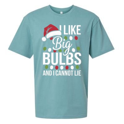 I Like Big Bulbs And I Cannot Lie Funny Christmas Lights Gift Sueded Cloud Jersey T-Shirt