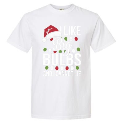 I Like Big Bulbs And I Cannot Lie Funny Christmas Lights Gift Garment-Dyed Heavyweight T-Shirt