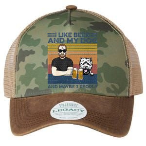 I Like Beer My Dog And Maybe 3 People Funny Dog Lovers Gift Legacy Tie Dye Trucker Hat