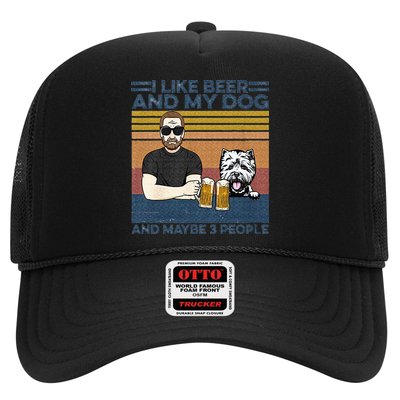 I Like Beer My Dog And Maybe 3 People Funny Dog Lovers Gift Trucker Hat