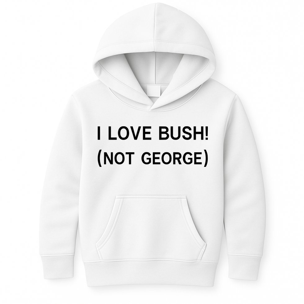 I Love Bush Not George Kids Hoodie