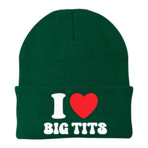 I Love Big Tits Funny Titties Boobs Lesbian Bachelor Party Knit Cap Winter Beanie