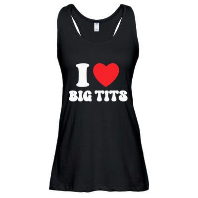 I Love Big Tits Funny Titties Boobs Lesbian Bachelor Party Ladies Essential Flowy Tank