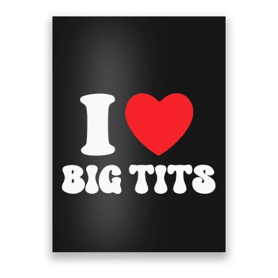 I Love Big Tits Funny Titties Boobs Lesbian Bachelor Party Poster