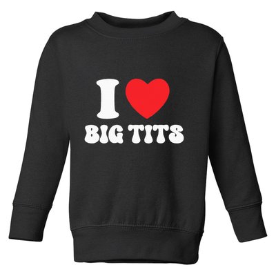 I Love Big Tits Funny Titties Boobs Lesbian Bachelor Party Toddler Sweatshirt