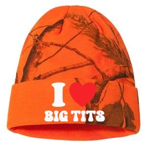 I Love Big Tits Funny Titties Boobs Lesbian Bachelor Party Kati Licensed 12" Camo Beanie