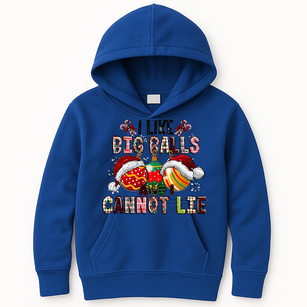 I Like Big Balls And Cannot Lie Funny Christmas Funny Gift Kids Hoodie