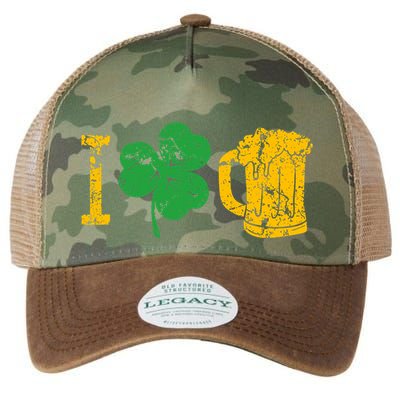 I Love Beer Four Leaf Clover St Patricks Day Legacy Tie Dye Trucker Hat