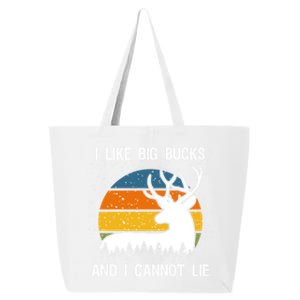 I Like Big Bucks And I Cannot Lie Deer Hunter Retro Sunset Gift 25L Jumbo Tote