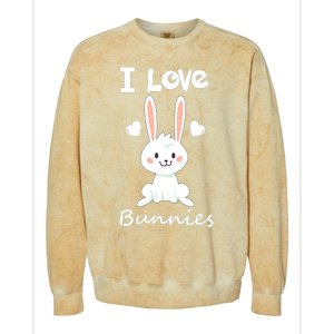 I Love Bunnies Rabbit Animal Colorblast Crewneck Sweatshirt