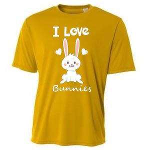 I Love Bunnies Rabbit Animal Cooling Performance Crew T-Shirt