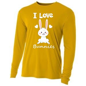 I Love Bunnies Rabbit Animal Cooling Performance Long Sleeve Crew