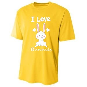 I Love Bunnies Rabbit Animal Performance Sprint T-Shirt