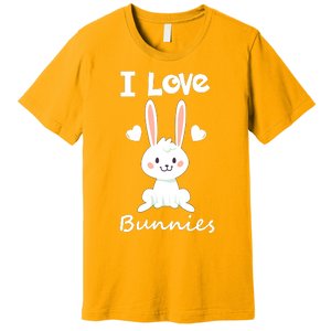 I Love Bunnies Rabbit Animal Premium T-Shirt