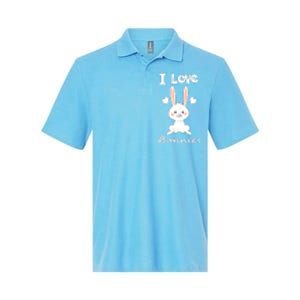 I Love Bunnies Rabbit Animal Softstyle Adult Sport Polo