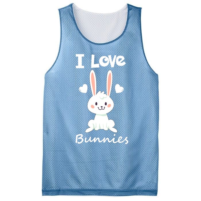 I Love Bunnies Rabbit Animal Mesh Reversible Basketball Jersey Tank