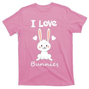 I Love Bunnies Rabbit Animal T-Shirt