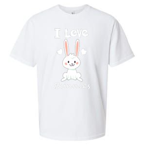 I Love Bunnies Rabbit Animal Sueded Cloud Jersey T-Shirt