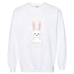 I Love Bunnies Rabbit Animal Garment-Dyed Sweatshirt