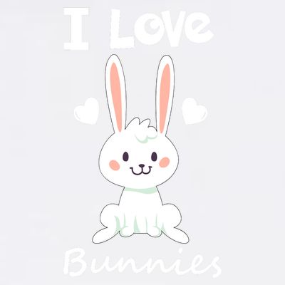I Love Bunnies Rabbit Animal T-Shirt