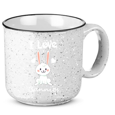 I Love Bunnies Rabbit Animal 15oz Campfire Ceramic Mug