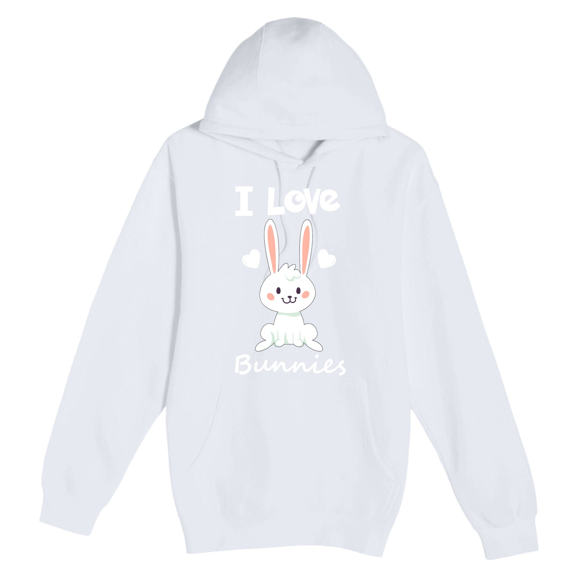 I Love Bunnies Rabbit Animal Premium Pullover Hoodie