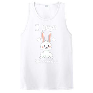 I Love Bunnies Rabbit Animal PosiCharge Competitor Tank