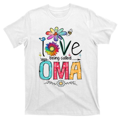 I Love Being Called Oma Daisy Flower Cute Mother's Day T-Shirt