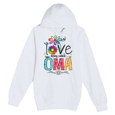 I Love Being Called Oma Daisy Flower Cute Mother's Day Premium Pullover Hoodie