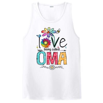 I Love Being Called Oma Daisy Flower Cute Mother's Day PosiCharge Competitor Tank