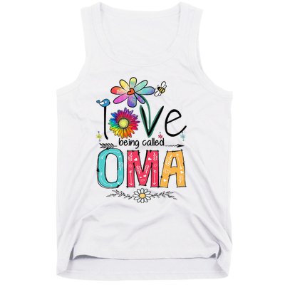 I Love Being Called Oma Daisy Flower Cute Mother's Day Tank Top