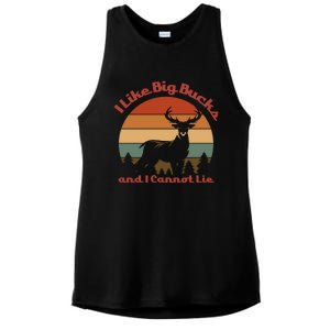 I Like Big Bucks And I Cannot Lie Deer Hunter Gift Ladies PosiCharge Tri-Blend Wicking Tank