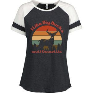 I Like Big Bucks And I Cannot Lie Deer Hunter Gift Enza Ladies Jersey Colorblock Tee