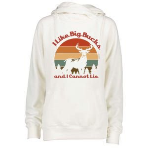 I Like Big Bucks And I Cannot Lie Deer Hunter Gift Womens Funnel Neck Pullover Hood