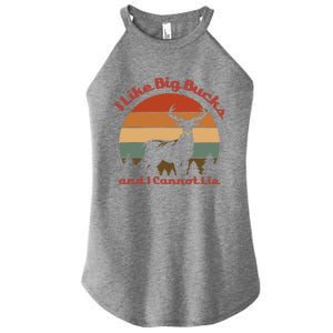 I Like Big Bucks And I Cannot Lie Deer Hunter Gift Women's Perfect Tri Rocker Tank