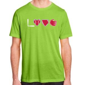 I Love Baseball Player Cute Baseball Pitcher Hitter Catcher Cute Gift Adult ChromaSoft Performance T-Shirt